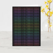 ゲイの男性のための虹のエンゲージメント コングラッツ カード (黄色い花)