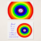 ゲイの男性の円形の虹は私をカードと電話します (正面&裏面)