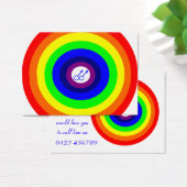 ゲイの男性の円形の虹は私をカードと電話します (デスク)