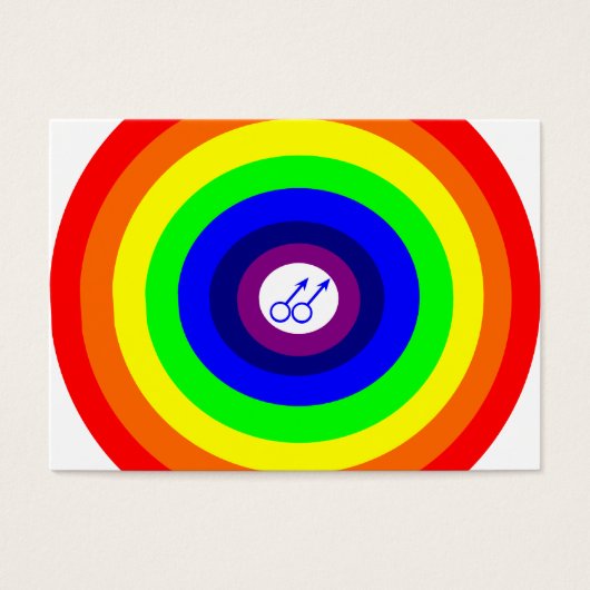 ゲイの男性の円形の虹は私をカードと電話します (正面)