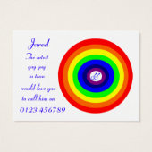 ゲイの男性の円形の虹は私をカードと電話します (裏面)