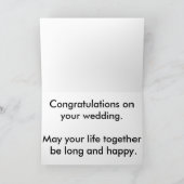 ゲイの男性の結婚式の招待状 カード (内部)