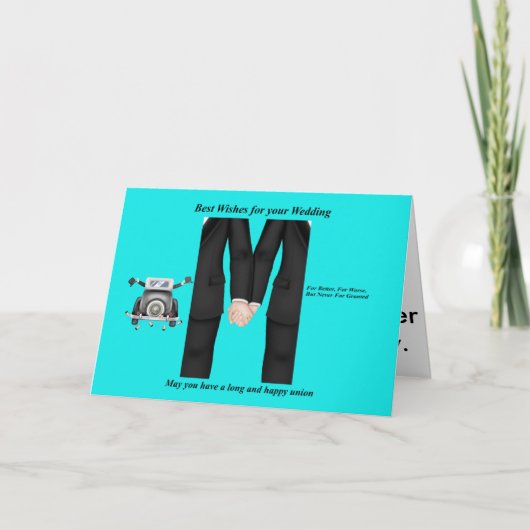 ゲイの男性の結婚式の招待状 カード (正面)