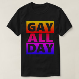 ゲイの終日のレトロ Tシャツ