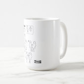 ゲイの組み立て方法Mom指示シートパロディ コーヒーマグカップ (正面右)