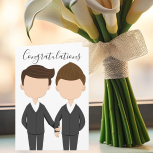 ゲイの結婚おめでとう 二人の男性 カード