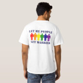 ゲイの結婚と平等 Tシャツ (裏面フル)