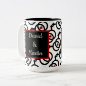 ゲイの結婚パーソナライズされた愛はラブコーヒーマグ ツートーンマグカップ (正面左)