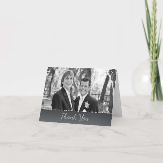 ゲイの結婚式のお礼カード カード (正面)