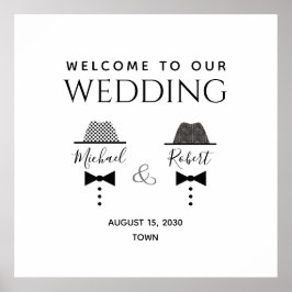 ゲイの結婚式ウェルカム ポスター