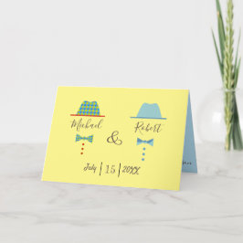 ゲイの結婚式 サンキューカード