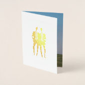 ゲイの結婚式　タキシードの二人の新郎 箔カード (正面)