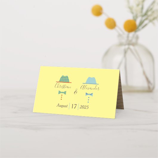 ゲイの結婚式 プレイスカード (裏面)