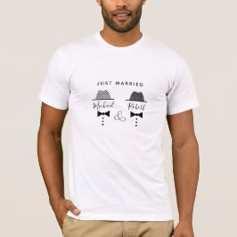 ゲイの結婚式 Just Married Tシャツ