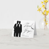 ゲイの結婚2つのgrooms結婚の感謝 カード (黄色い花)