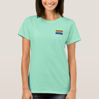 ゲイの虹旗女性用Tシャツ Tシャツ