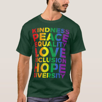 ゲイの親切な平等の愛LGBTQレインボーフラッグPrid Tシャツ