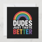 ゲイの誇りを込めたユーモアのギフト 同性愛者のためのLGBTQプレゼント 招待状 (正面)