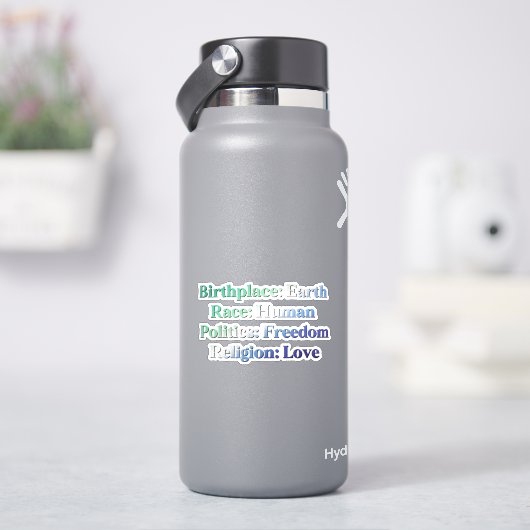 ゲイの誇り MLM - 出生地: 地球、人種: 人間 シール (HydroFlask)