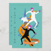 ゲイの雄結婚のスリッペリーウィンドウ 招待状 (正面/裏面)