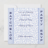 ゲイの stag パーティー - 青いテディベアの招待状 招待状 (裏面)