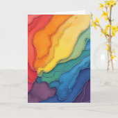 ゲイのLGBTQ昨夜は魔法の世界だった カード (黄色い花)