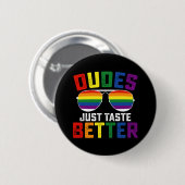 ゲイはうまいぞ ゲイ・LGBTプライドTシャツ 缶バッジ (正面&裏面)