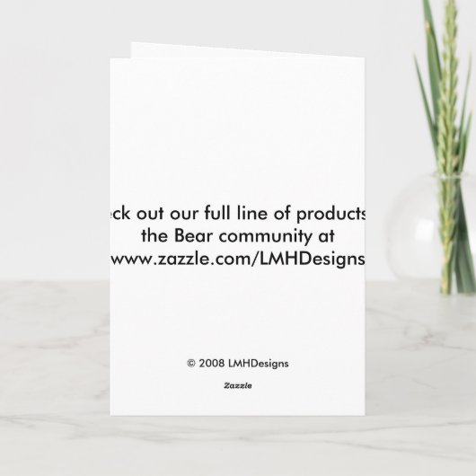 ゲイはクリスマスツリーの挨拶状に耐えます シーズンカード (裏面)