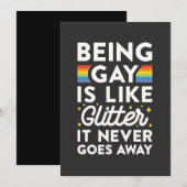 ゲイはグリッターだ遠くに 招待状 (正面/裏面)