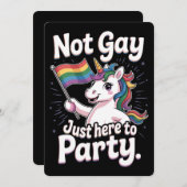 ゲイはパーティーLGBTQゲイプライド・アリーに向けて 招待状 (正面/裏面)