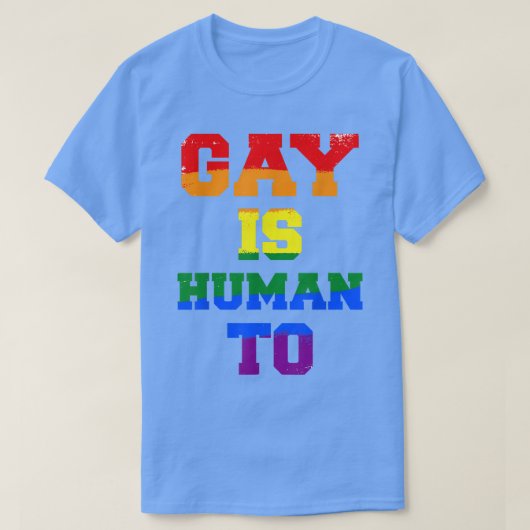 ゲイは人間からLGBTQの平等な人々はTシャツを愛する Tシャツ (デザイン正面)