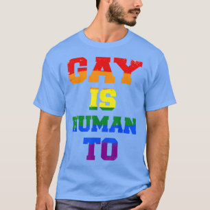 ゲイは人間からLGBTQの平等な人々はTシャツを愛する Tシャツ