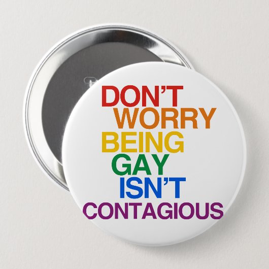 ゲイは伝染しない 缶バッジ (正面&裏面)