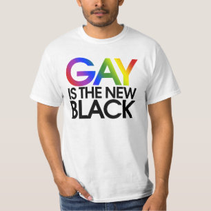 ゲイは新しい黒 Tシャツ