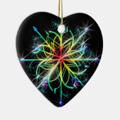 ゲイは最近初めてのクリスマスのプライドの雪片を結婚します セラミックオーナメント (右)