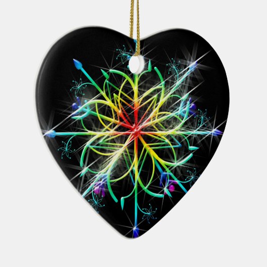 ゲイは最近初めてのクリスマスのプライドの雪片を結婚します セラミックオーナメント (右)