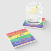 ゲイは権利を有する ストーンコースター (横)