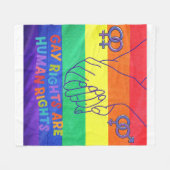 ゲイは権利を有する フリースブランケット (正面(横))