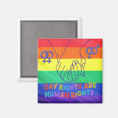 ゲイは権利を有する マグネット (正面/裏面)