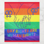 ゲイは権利を有する ワインラベル (シングルラベル)
