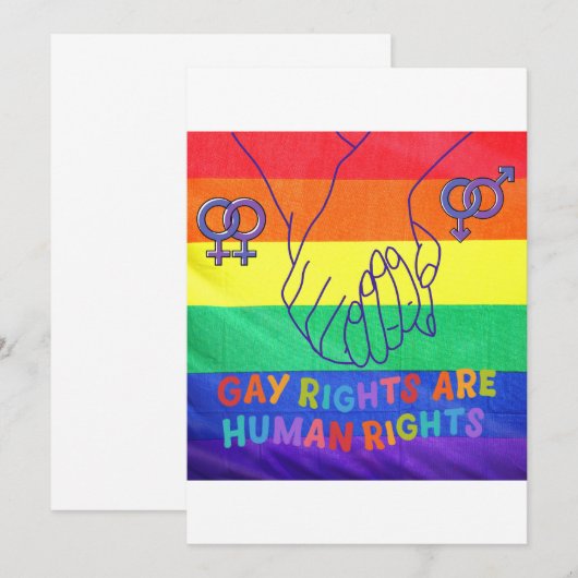 ゲイは権利を有する 招待状 (正面/裏面)