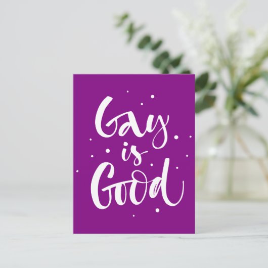 ゲイは良いことだ ポストカード (スタンド正面)