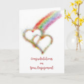 ゲイまたはレズビアンカップル婚約おめでとう カード (黄色い花)