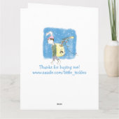 ゲイをテーマにした木のあるクリスマスウサギ サンキューカード (裏面)