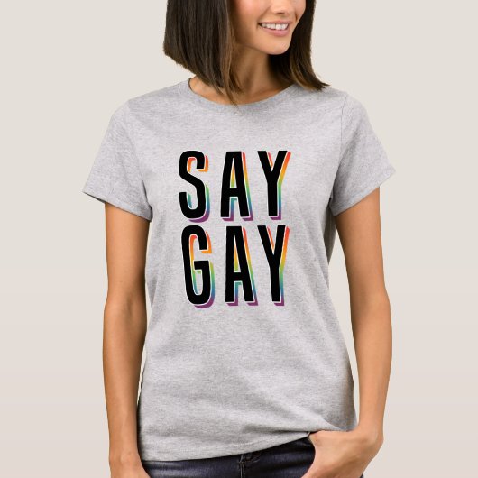 ゲイを応援 Tシャツ (正面)
