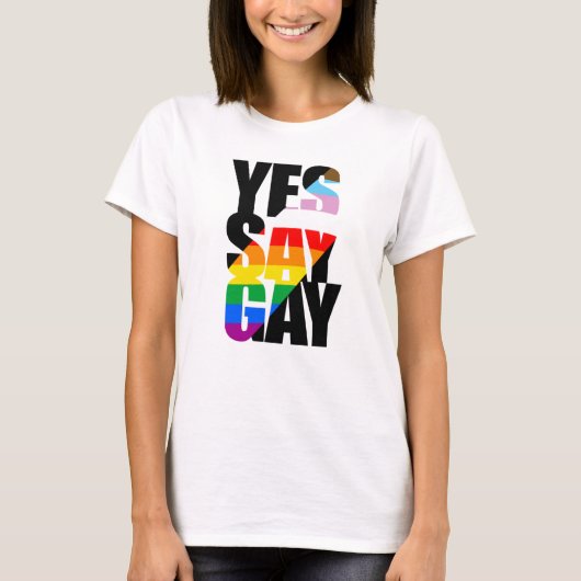 ゲイを肯定しよう Tシャツ (正面)