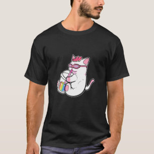 ゲイアニメキャットガールバブルティーマンガ姿Boba LG Tシャツ