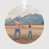 ゲイアフリカ系アメリカ人と白人のカップル写真 オーナメント (裏面)