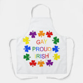 ゲイイ誇りを持ったリッシュLGBTレインボーシャンロック エプロン (正面)
