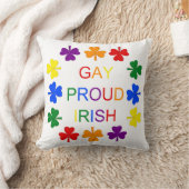 ゲイイ誇りを持ったリッシュLGBTレインボーシャンロック クッション (ブランケット)